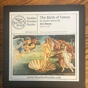 Nautilus The Birth of Venus Puzzle - Black Frame